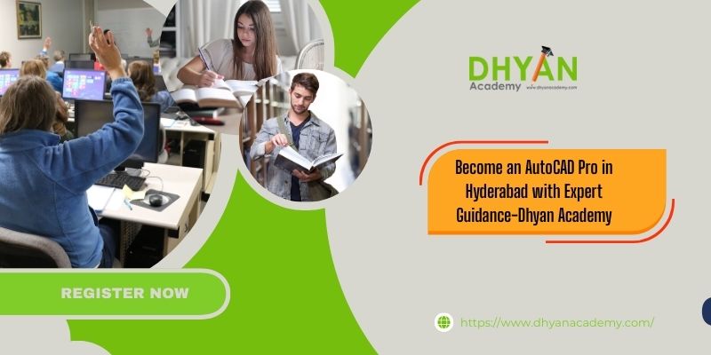 AutoCAD training classroom in Hyderabad with students learning design software at Dhyan Academy