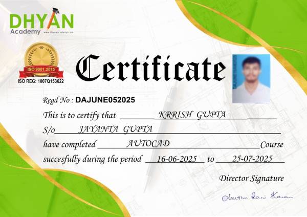 dhyan academy certificate